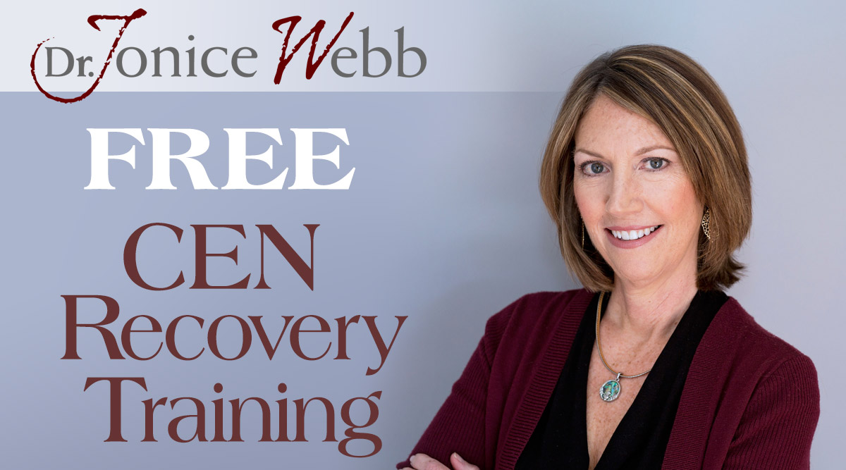 Free CEN Recovery Training Dr Jonice Webb is a therapist specializing in neglect and childhood emotional neglect CEN Learn how CEN affects you your kids and begin recovering today